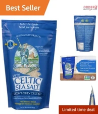 Light Grey Celtic Sea Salt - Resealable 1lb Bag, Additive-Free, Gourmet Flavor