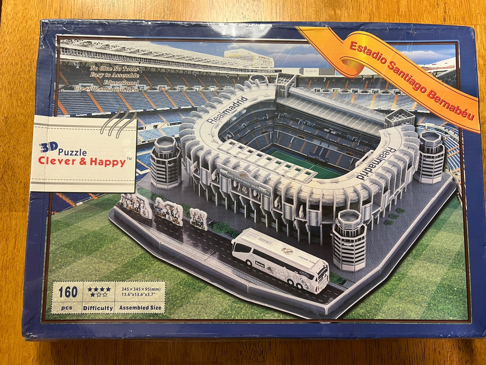 ROMPECABEZAS REAL MADRID FÚTBOL ESTADIO 3D ¡NUEVO! -ESTADIO SANTIAGO BERNABEU 160 piezas