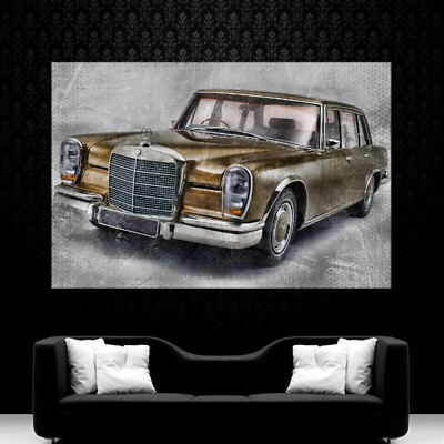 LEINWAND BILD ER XXL AUTO 600 OLDTIMER ABSTRAKT AUTO VINTAGE BUNT WAND POSTER