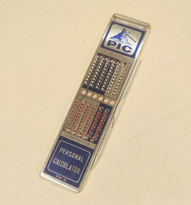 Vintage Pic Japan Personal Calculator Stylus Valiant Alco Metal Nice Condition