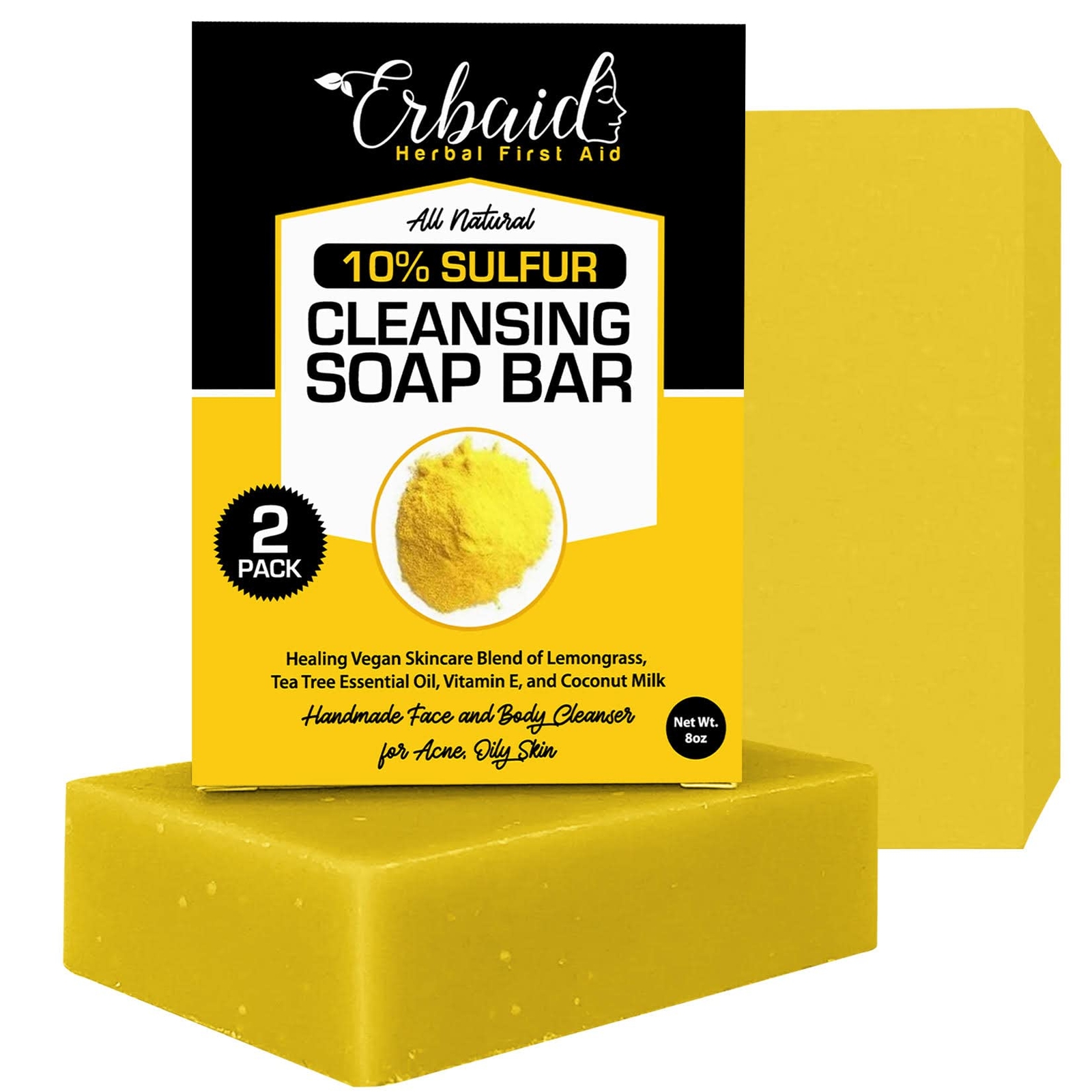 Tratamiento para el Acne Barros y Espinillas Jabon de Azufre en Barra piel grasa