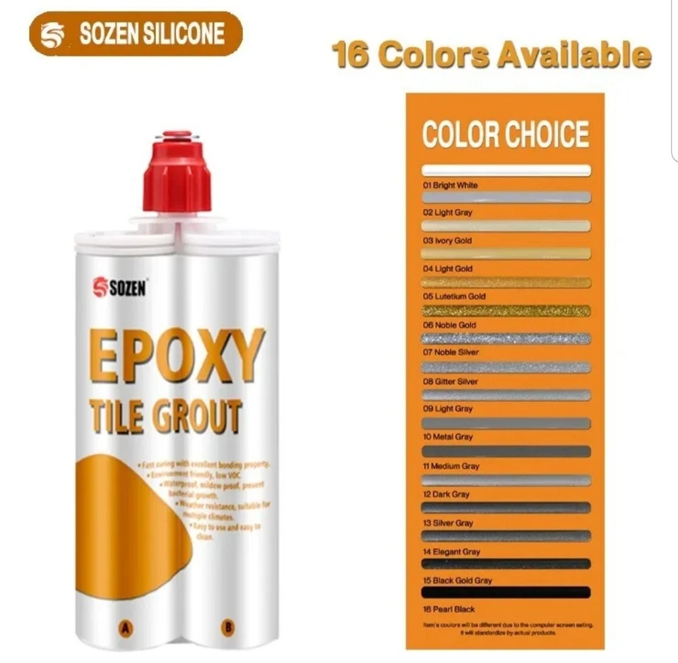 6 Glitter Gold Mould Resistant  Epoxy Grout  - Image 3 of 4