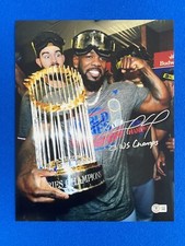 ADOLIS GARCIA SIGNED 11 X 14 PHOTO TEXAS RANGERS BECKETT WITNESS INSCRIBED