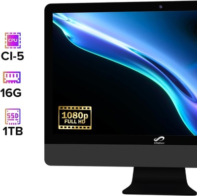 STGSivir All in One Computer, 24'' LED, Intel i5 up to 3.6G,1T SSD,16G,WiFi,W10H