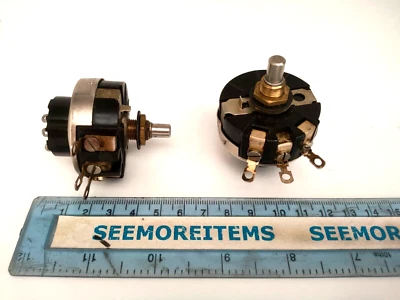 2 OF VINTAGE ALLEN BRADLEY 800 (OHMS) LINEAR WIREWOUND SWITCHED POTS - Image 1 of 3