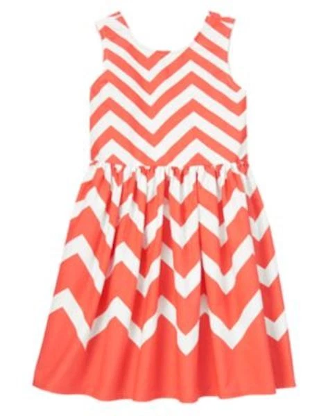Robe Tunique Gymboree Fille Taille 6 - Orange - Coton - Occasion Très Bon État - Envoi USA Gratuit