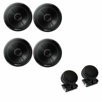 2 Pioneer TS-G1620F 6-1/2'' 2-way car speakers & TW-600 Tweeters