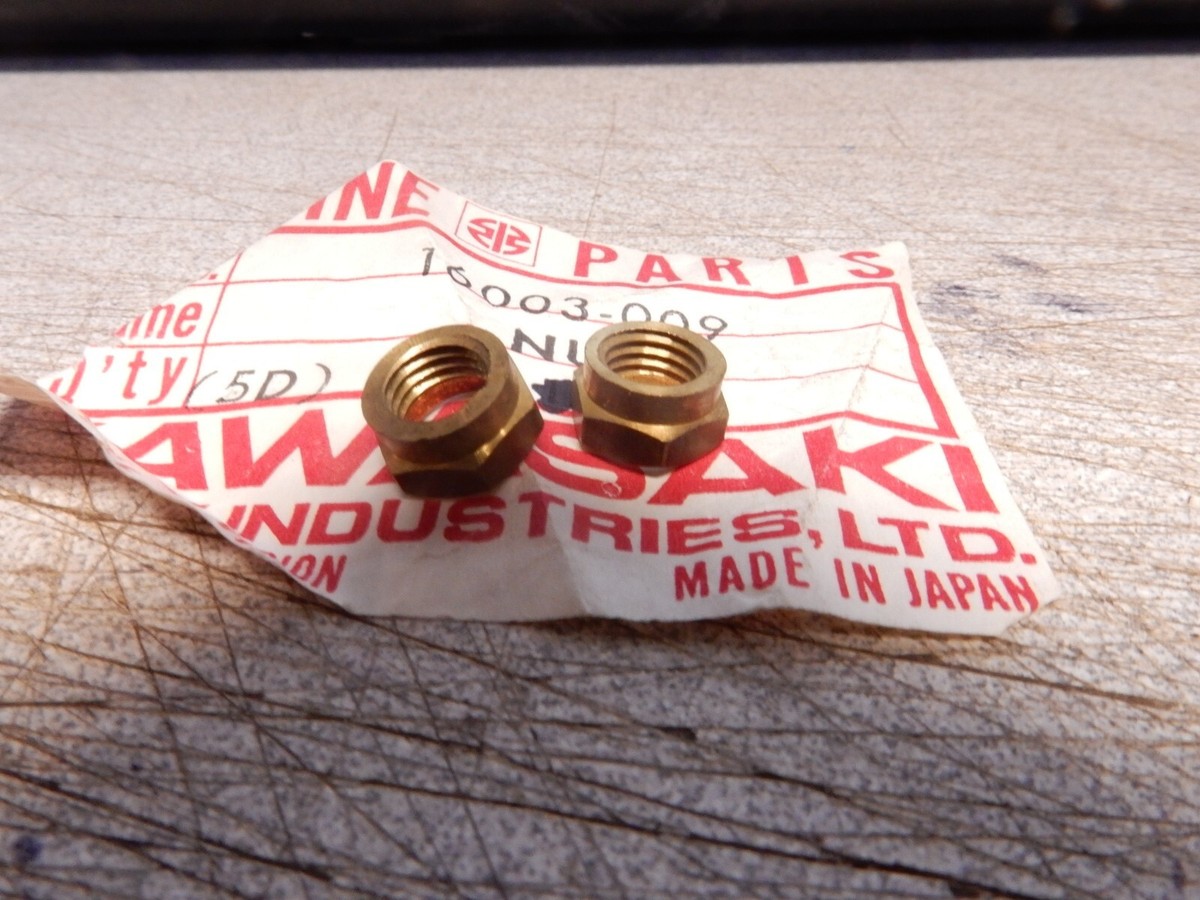 K★　0923 NOS Kawasaki Cable Adjustment Lock Nuts 74-76 KX250 73 F11 16003