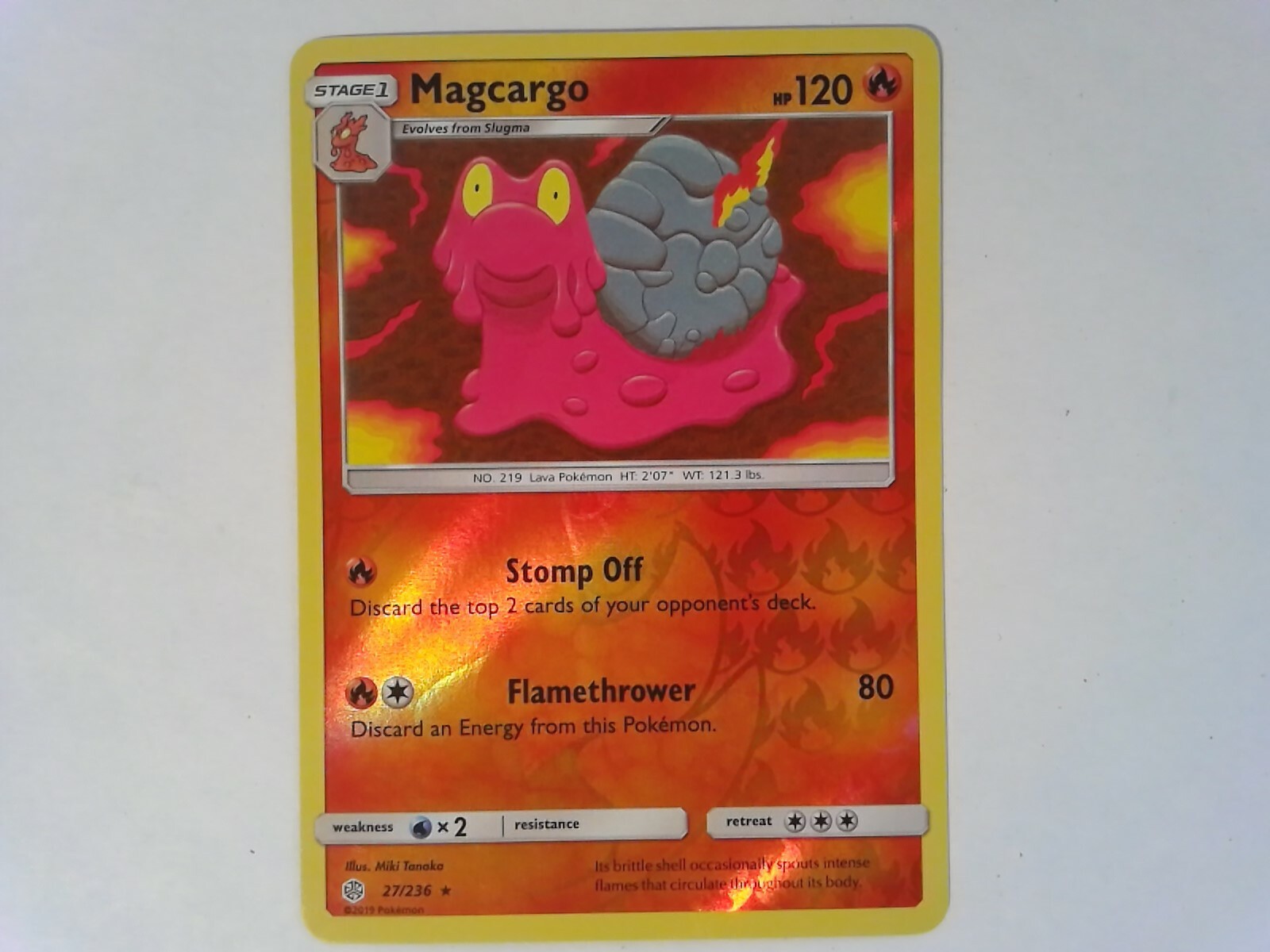 Magcargo 27/236 Cosmic Eclipse Reverse Holo Rare Pokemon Card  CE