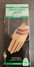 Vintage L'eggs SHEER ENERGY Unlined Black 90s Leggs Driving Gloves NOS NIB