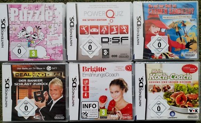 6 Spiele, Diddle, Carmen, Quiz, Koch Coach, Brigitte, Nintendo DS, NDS Lite, NEU