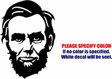 President Abraham Lincoln Decal Sticker JDM Funny Vinyl Car Window Bumper 12"