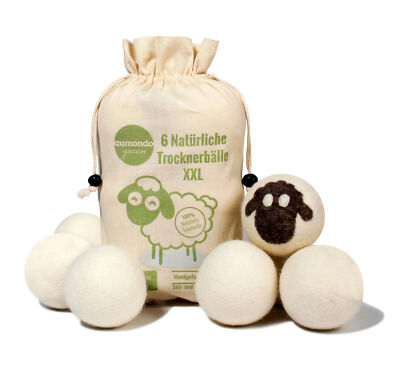 aumondo Trocknerbälle für Wäschetrockner. Daunen Trocknerball. Wool Dryer Balls