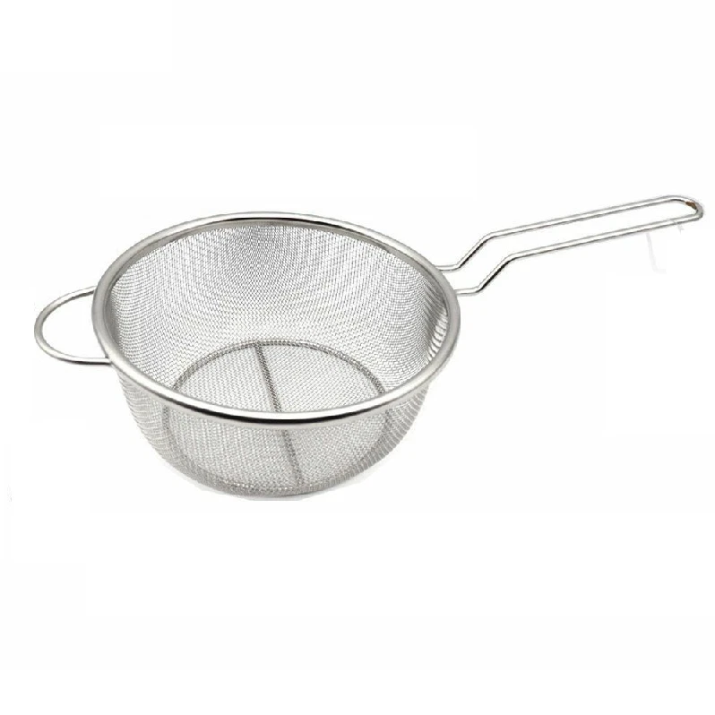 Scolapasta In Acciaio Inox 32 Cm Con Due Manici, Colapasta Per Pasta E Verdura, Professionale Forgast, Altezza 17 Cm