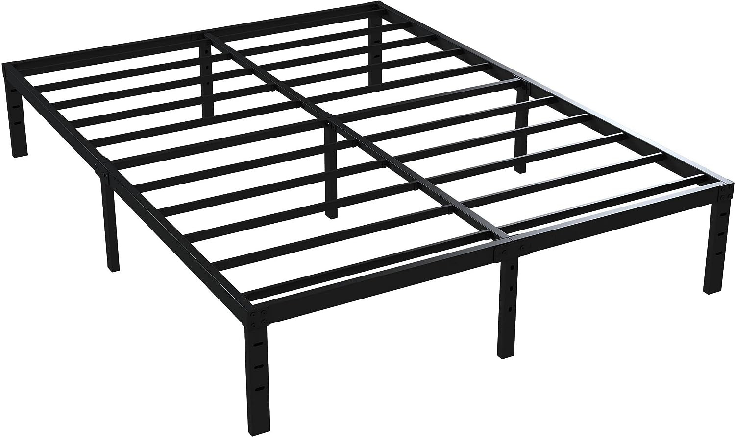 Upcanso 16 Inch Queen Bed Frame No Box Spring Required, Metal Platform Queen Bed