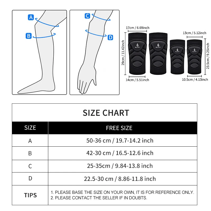 WOSAWE Cycling Knee Pads Elbow Brace Guards Set BMX MTB Bike Protective Gear - Image 2 of 4