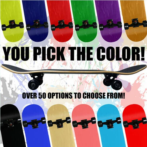MOOSE Blank Pro Maple Complete Skateboard ReadyToRide YOU PICK SIZE COLOR Skateboards