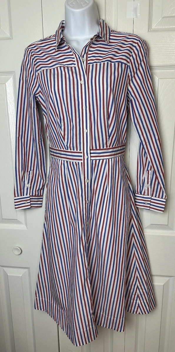J crew cheap striped shirt dress