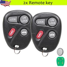 2 Replacement For 2001 2002 2003 2004 2005 Chevrolet Impala Car Key Fob Remote