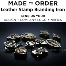 ONSALE 4cm Custom Leather Stamp Logo Hammer Press Embosser Brass Iron Wood Stamp