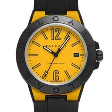 BVLGARI Diagono Magnesium DG41SMC Yellow Men's Watch Used Automatic