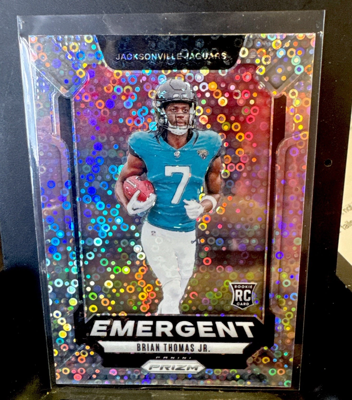 Brian Thomas Jr. Silver Disco 2024 Panini Prizm RC No Huddle Emergent Rookie