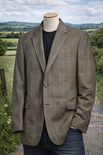 Vintage St Michael M S Wool brown check Blazer Jacket 46 in Mens 90s Tailoring
