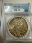 1897-S $1 ANACS MS 65 ~ BETTER DATE GEM SILVER MORGAN DOLLAR