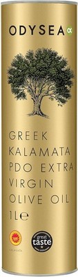 Odysea PDO Kalamata Extra Virgin Olive Oil 1L Round Tin