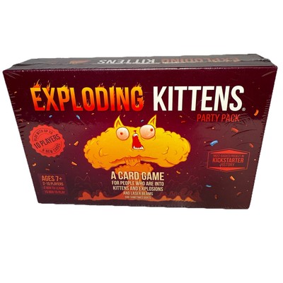 Exploding Kittens Party Pack Card Game 2-10 Players Ages 7+ New Sealed