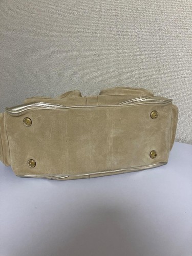 Coach 3681 Legacy Turnlock Beige Wildleder Leder Schultertasche Vintage aus Japan - Bild 6 von 10