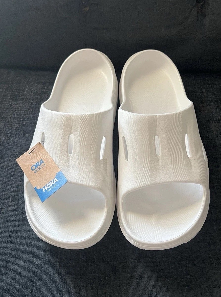 Hoka Ora Recovery‎ Slide 3 White White Mens 14 Womens 16 1135061 WWH New HOKA Unisex Ora Recovery Slide 3 White/White Sandals - Free  main image 3