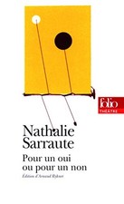 POUR UN OUI OU POUR UN (FOLIO THEATRE) (FRENCH EDITION) By Nathal Sarraute *NEW*