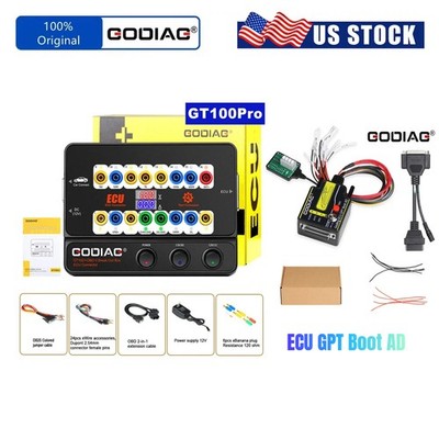 GODIAG GT100 Pro 24V-12V OBD II Break Out Box with ECU GPT Boot AD ECU Connector