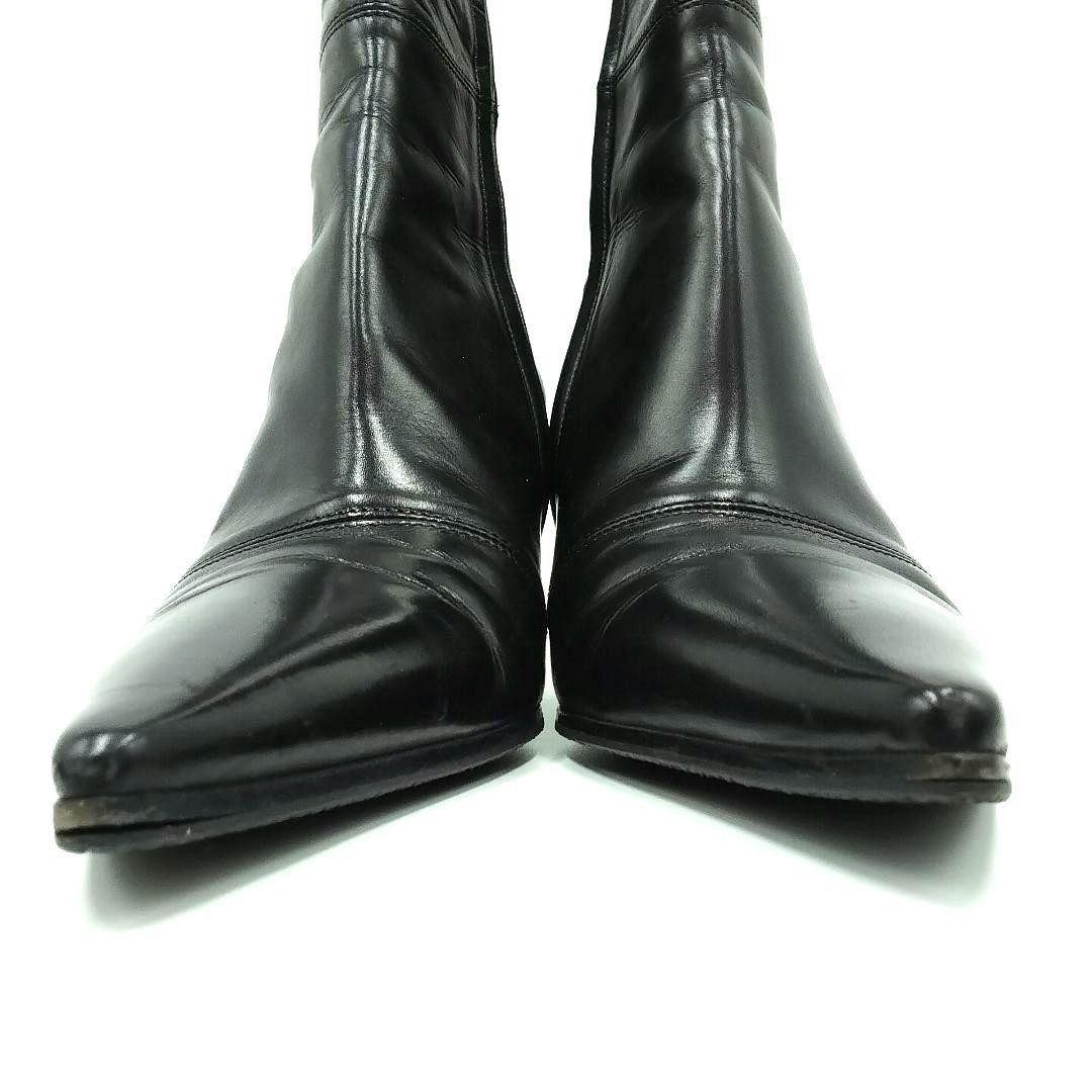 GUCCI Boots Heel GG Marmont Leather Black EU35.5/US5.5 113174c thumbnail 3