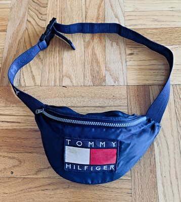 Tommy Hilfiger Unisex Waist Belt Bag Blue Logo Zip Adjustable