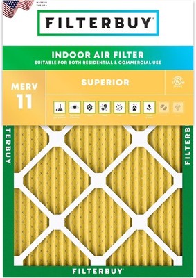 Filterbuy 18x20x1 Pleated Air Filters, Replacement for HVAC AC Furnace (MERV 11)