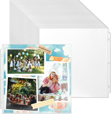 30 Pack 12" X 12" Scrapbook Page Protectors, Craft Paper Protective Sleeves Phot