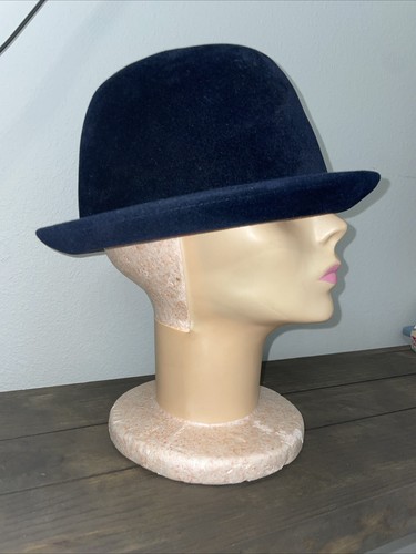 Vintage Eddie Bauer Resistol 7 1/8 inch Self Conforming Hat Olympic Blue - Picture 6 of 19