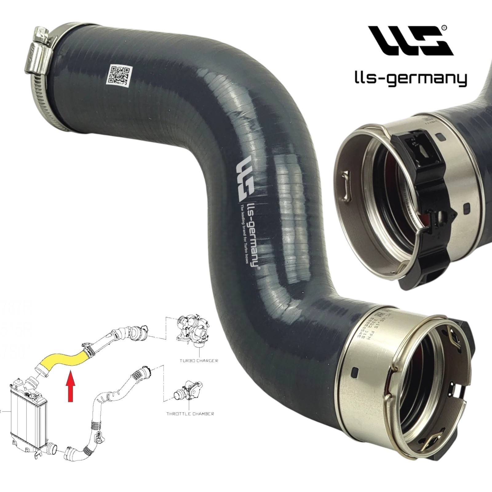 Turbosilencer Hose for RENAULT Megane IV Talisman Kadjar 1.5 dCi 144606515R