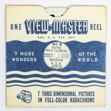 Vintage View-Master WF8 Alpine Wild Flowers Slide Reel - Good Condition