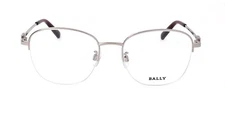 Bally BY5073-H 016 Silver Half Rimless Metal Optical Eyeglasses Frame 52-18-140