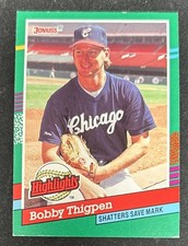 1991 Donruss Bobby Thigpen Highlights Shatters Save Mark BC-20 White Sox Pitcher
