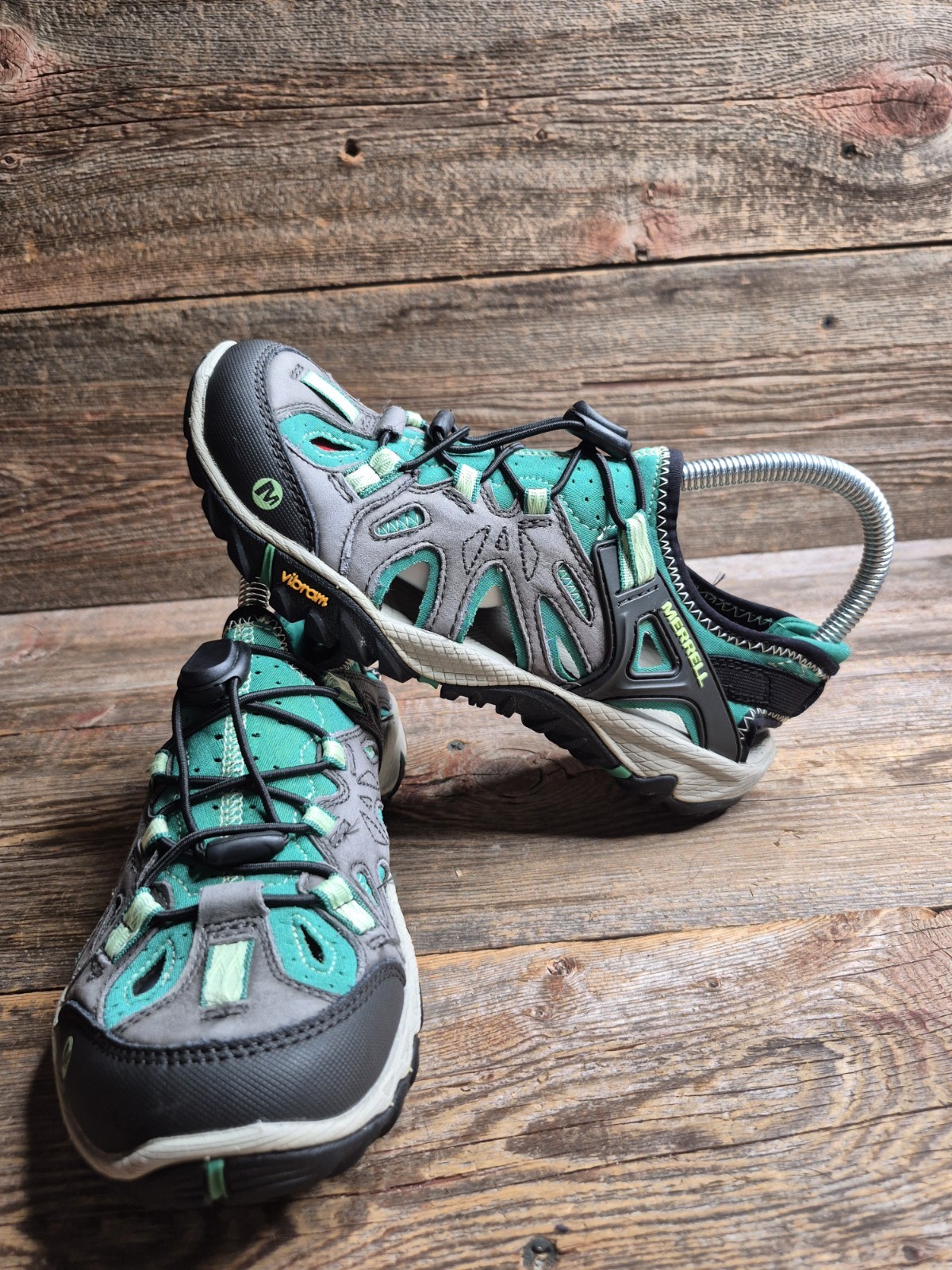 Merrell Vibram sandali da trekking verdi donna taglia 6 5