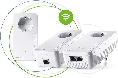 Marchand: Devolo Magic 1 - 1200 WIFI AC Gaming Kit DLAN 3 Adaptateur Avec Prise