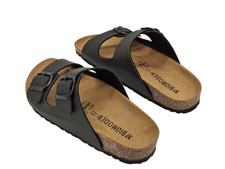 ciabatte sandali comodi doppia fibbia modello birkenstock arizona Made In Italia