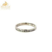 Woman's Diamond Wedding Band in 14K White Gold .13CTW PBR110869 