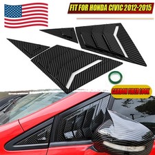 Window Side Louvers Vent Shutter Cover Trim For Honda Civic Sedan G9 9th 2012-15 Window Side Louvers Vent Shutter Cover Trim For Honda Civic Sedan G9 9th 2012-15