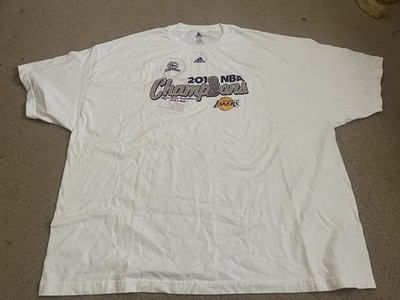 Los Angeles Lakers 2010 Y2K Deadstock NBA Champions Locker Room Adidas Shirt 4XL
