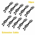 10PCS Pin 4 Extension Wire Cable Connector For LED RGB Strip Rock Lights Glow US